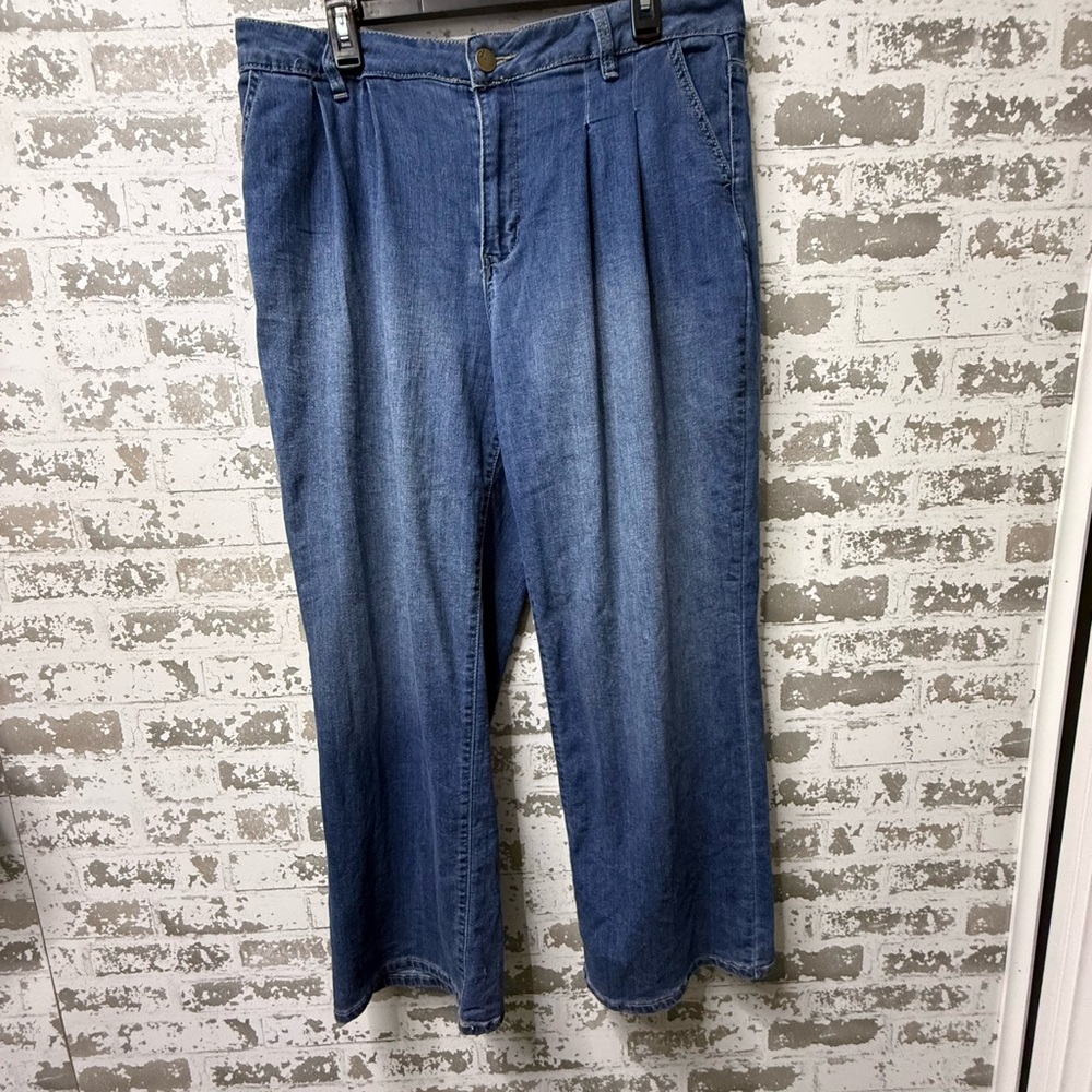 d. jeans Women's Flare Wide Leg Blue Jeans